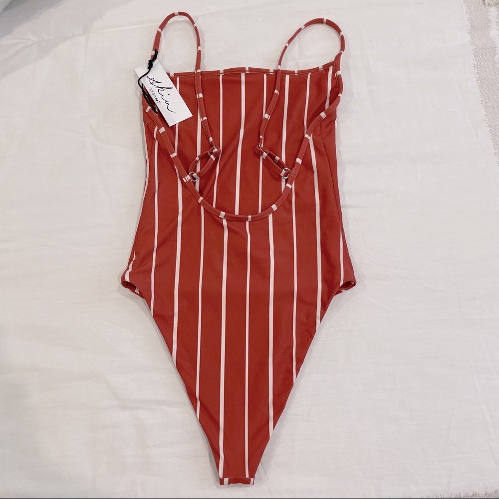 High cut cheeky striped one piece Swim by Same